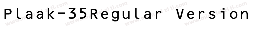 Plaak-35Regular Version 10 字体字体转换